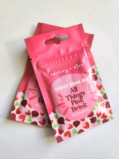 All Things Pink Drink - Drink Mix for Dogs (2oz packet)