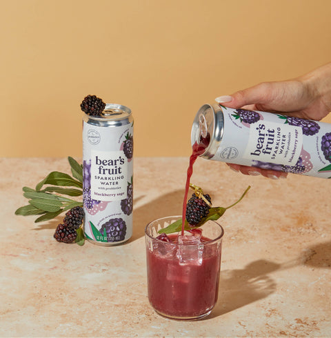 Blackberry Sage Probiotic Sparkling Water (12oz individual cans)