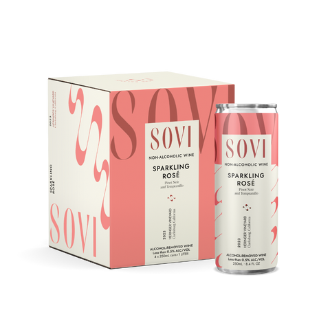 Sparkling Rosé - Non-Alcoholic Wine - 4-Pack Cans - NEW
