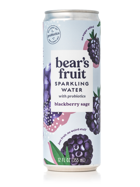 Blackberry Sage Probiotic Sparkling Water (12oz individual cans)