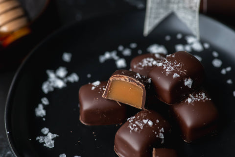 Honey Caramels dipped in 70% Dark Chocolate (2.8oz)