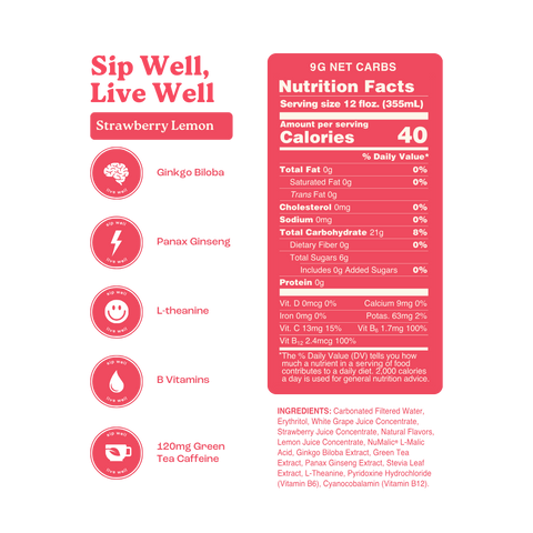 UPLIFT: Strawberry Lemon - Nootropic Energy