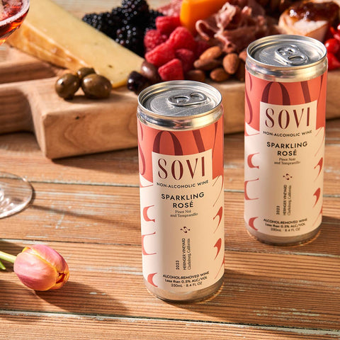 Sparkling Rosé - Non-Alcoholic Wine - (8.4oz Individual Cans)