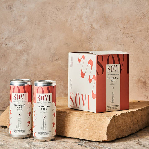 Sparkling Rosé - Non-Alcoholic Wine - 4-Pack Cans - NEW