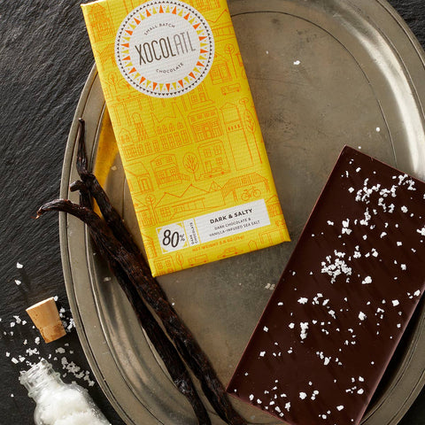 Dark & Salty: 80% dark chocolate with vanilla sea salt (2.6oz)