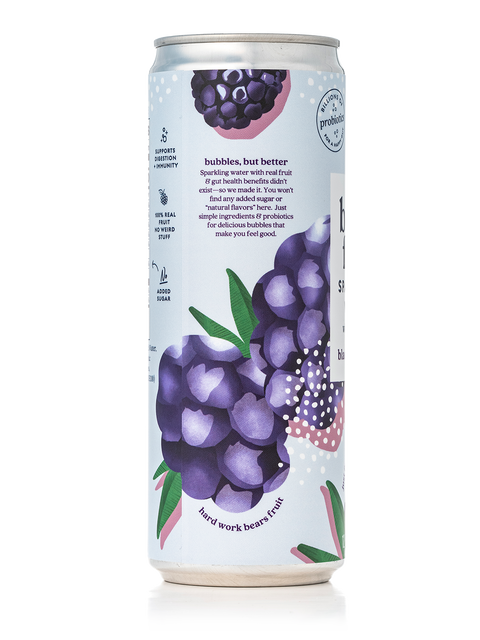 Blackberry Sage Probiotic Sparkling Water (12oz individual cans)